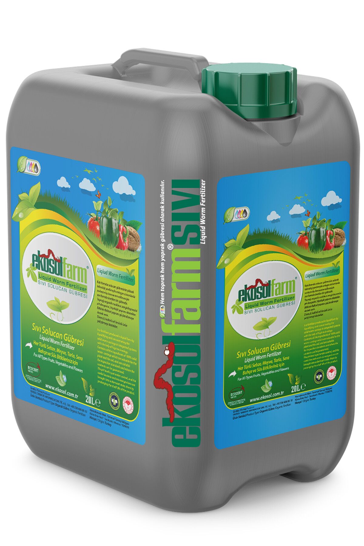 EkosolFarm Sıvı Solucan Gübresi 20 Litre